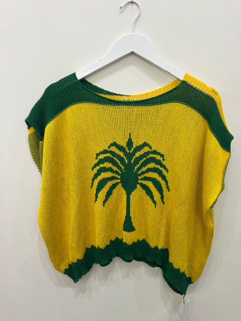 Palm Jacquard Top