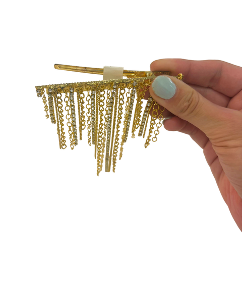 Gold or Silver Chain Hair Clip