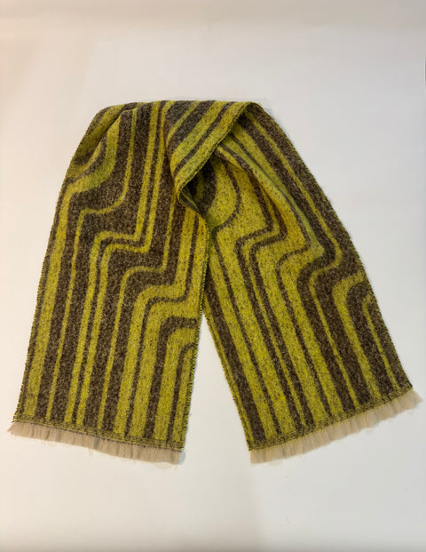 Striped Color-Block Shawl Scarf
