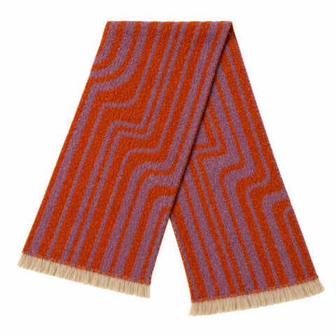 Striped Color-Block Shawl Scarf