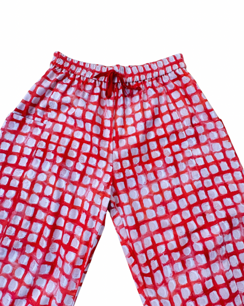 Red Gingham Gardener Pant