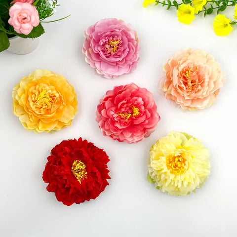 Peony Flower Alligator Barrette