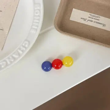 Gum Drop 3-Bead Side Hair Clip