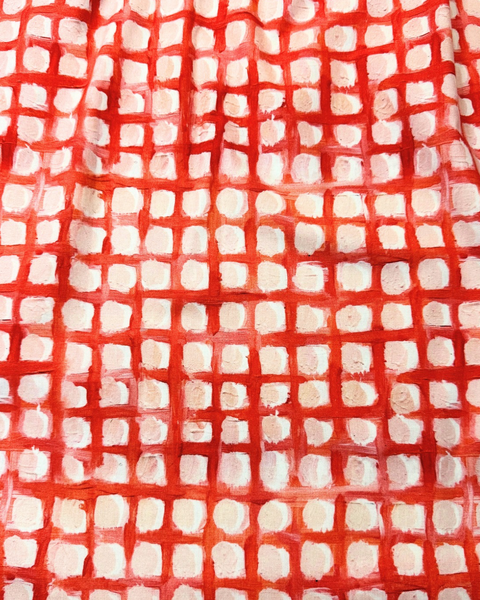 Red Gingham Bubble Pocket Skirt
