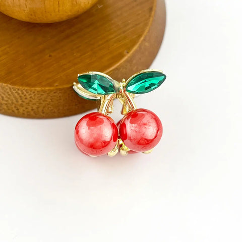 Blinged Out Cherry Mini Claw Clip
