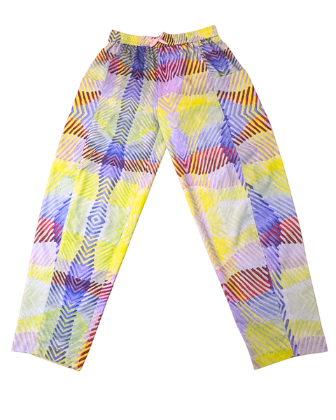 Multi-Colored Plaid Gardener Pant