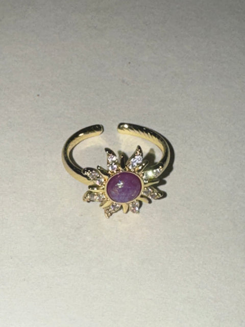Star ring purple sparkle