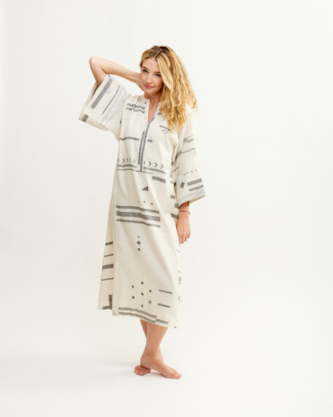 World of Crow Oversized Sleeve Dress