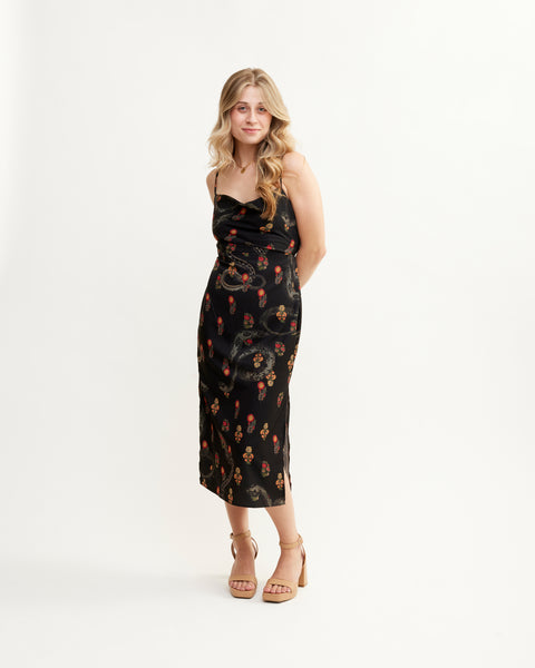 Blank Canvas Caroline Dress- Snake Print