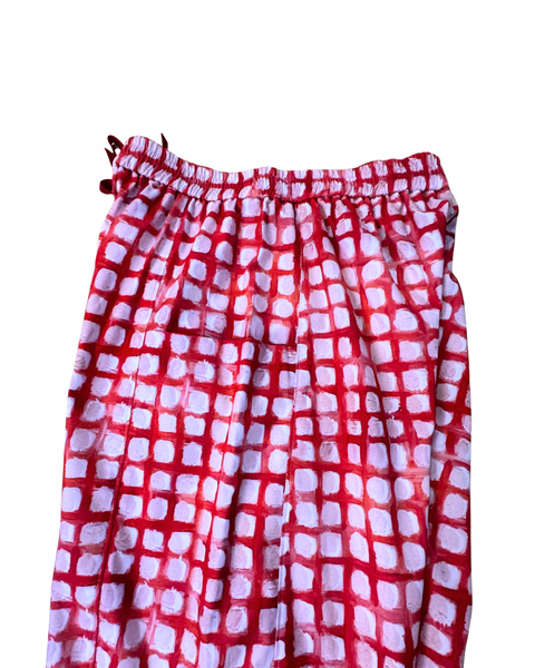 Red Gingham Gardener Pant