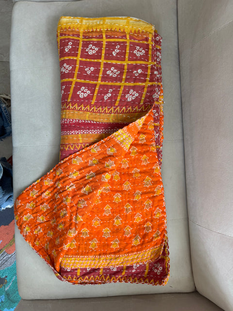One of a Kind- Kantha Indian Blanket