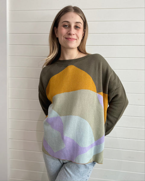 Kamile Mountain Sweater -Cool tone