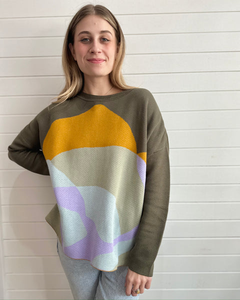Kamile Mountain Sweater -Cool tone