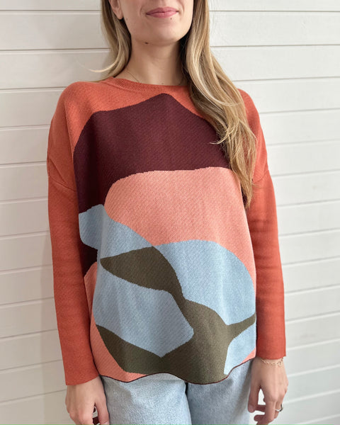 Kamile Mountain Sweater -Warm tone