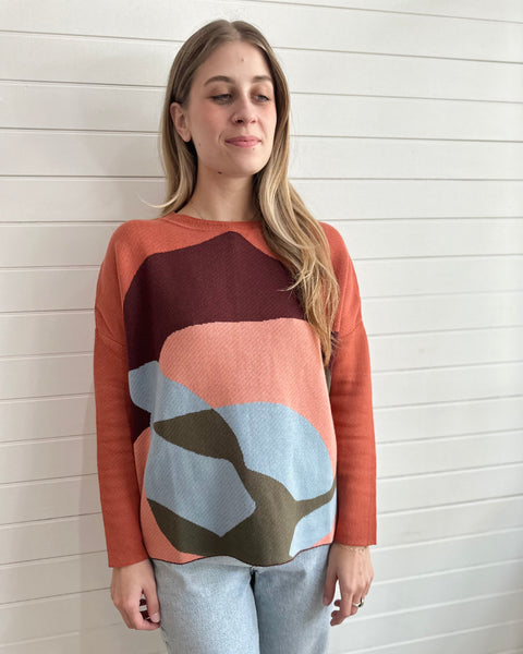 Kamile Mountain Sweater -Warm tone