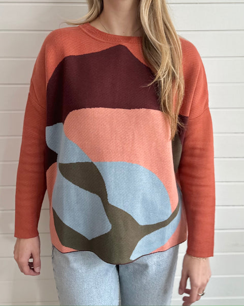 Kamile Mountain Sweater -Warm tone