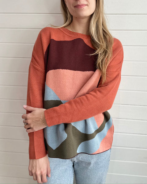 Kamile Mountain Sweater -Warm tone