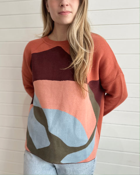 Kamile Mountain Sweater -Warm tone