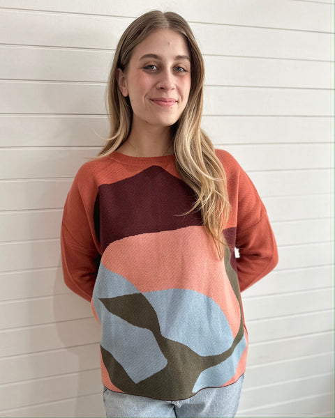 Kamile Mountain Sweater -Warm tone