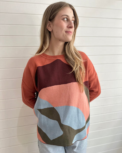 Kamile Mountain Sweater -Warm tone