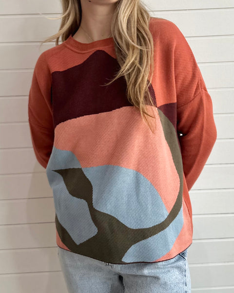 Kamile Mountain Sweater -Warm tone