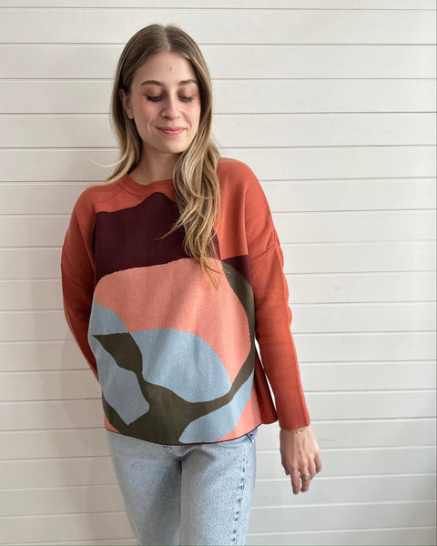 Kamile Mountain Sweater -Warm tone