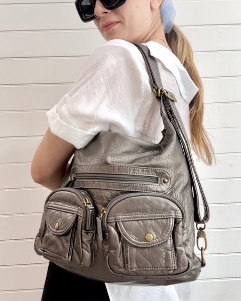 Convertible Crossbody Backpack Bag