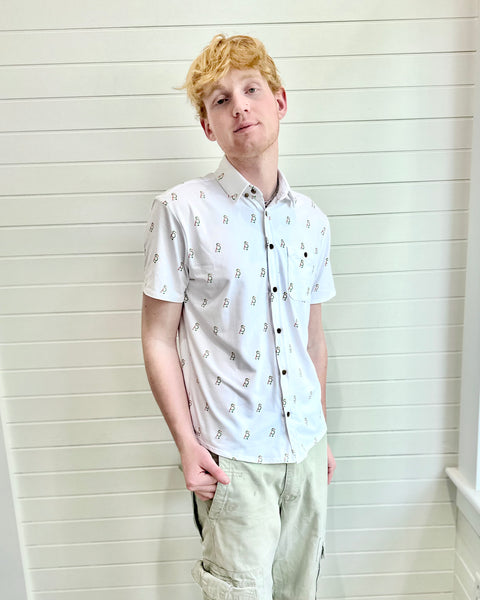 Short Steve button down - logo