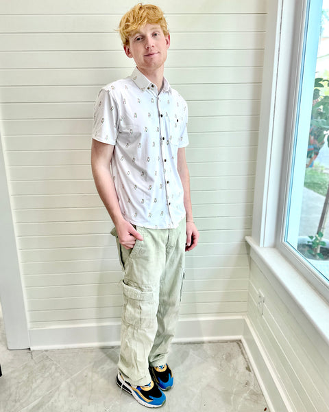Short Steve button down - logo