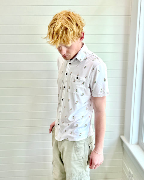 Short Steve button down - logo