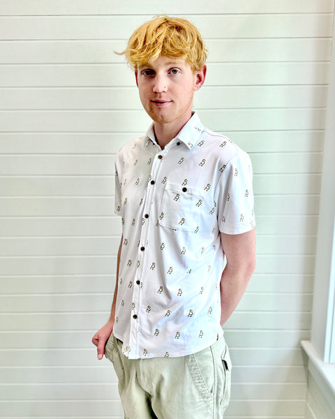 Short Steve button down - logo