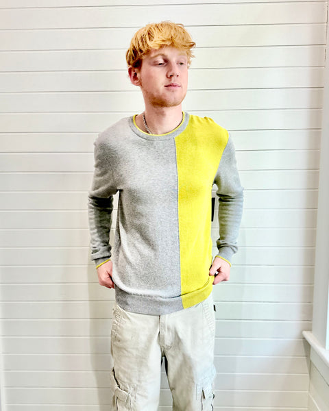 Poplin & Co. Sulphur Stripe Long Sleeve Knit