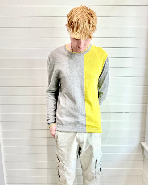 Poplin & Co. Sulphur Stripe Long Sleeve Knit