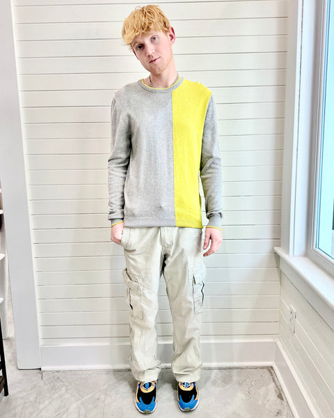 Poplin & Co. Sulphur Stripe Long Sleeve Knit