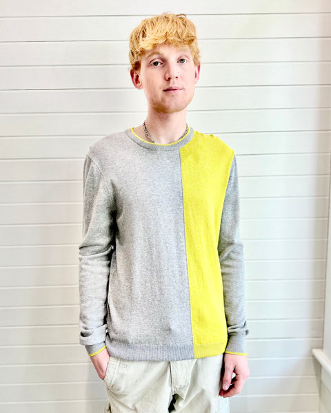 Poplin & Co. Sulphur Stripe Long Sleeve Knit