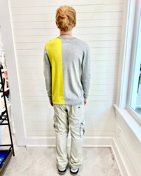 Poplin & Co. Sulphur Stripe Long Sleeve Knit