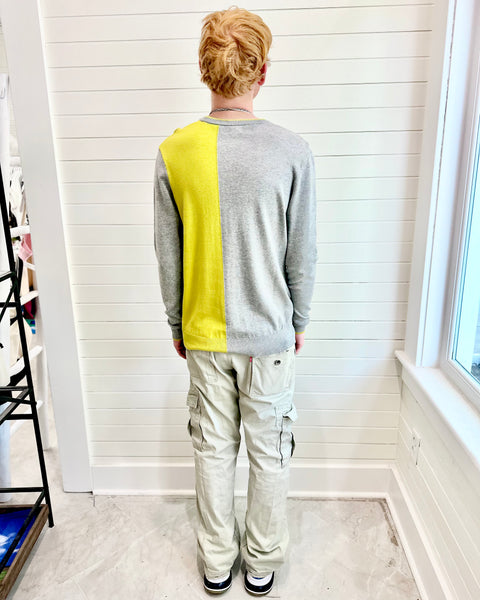 Poplin & Co. Sulphur Stripe Long Sleeve Knit