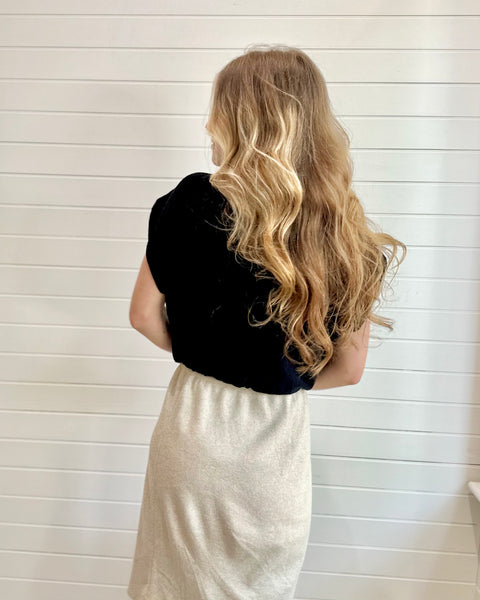 Shoulder Pad Crop Top