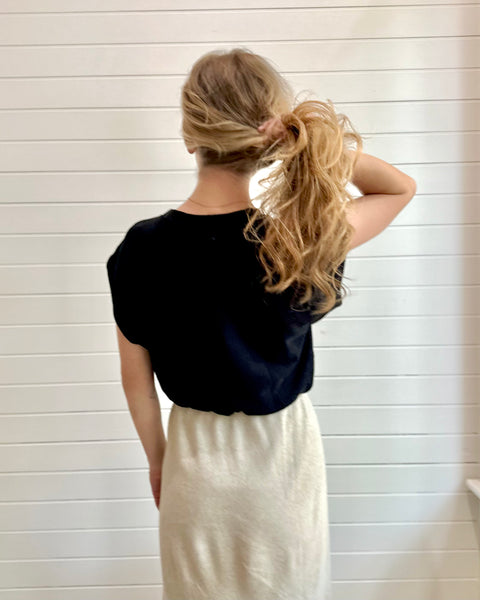 Shoulder Pad Crop Top
