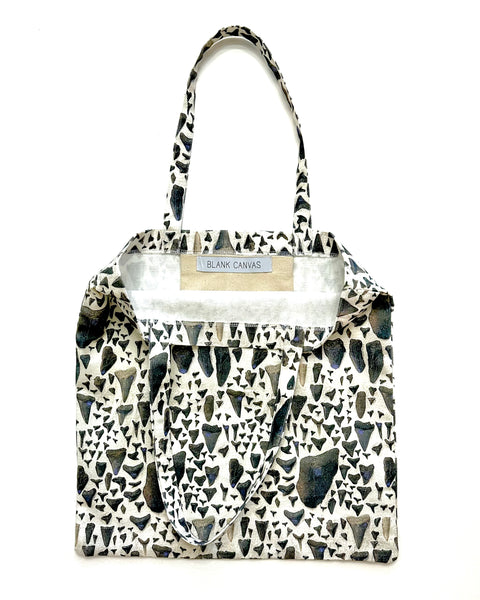 Shark Tooth Print Simple Tote