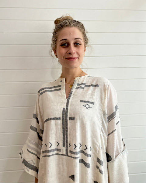 World of Crow Oversized Sleeve Dress