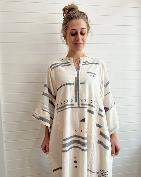 World of Crow Oversized Sleeve Dress