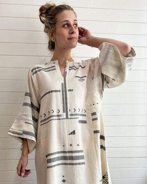 World of Crow Oversized Sleeve Dress