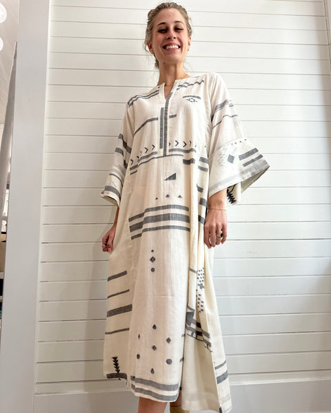 World of Crow Oversized Sleeve Dress