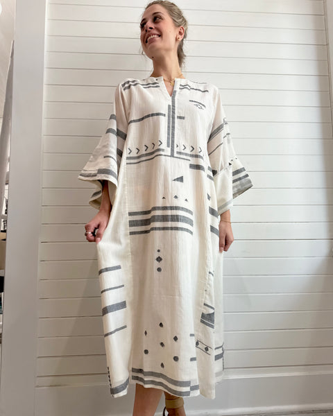 World of Crow Oversized Sleeve Dress