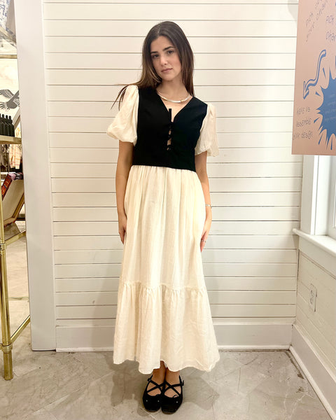 Twofer Vest Maxi Dress