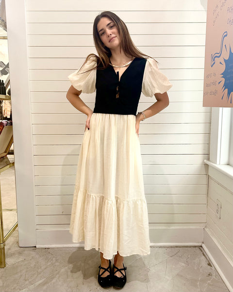 Twofer Vest Maxi Dress