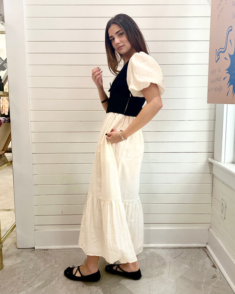 Twofer Vest Maxi Dress