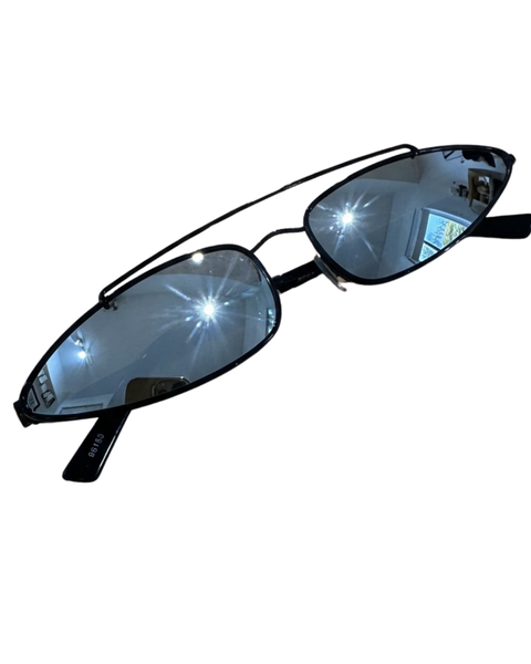 Slim Metal Cat-Eye Sunglasses