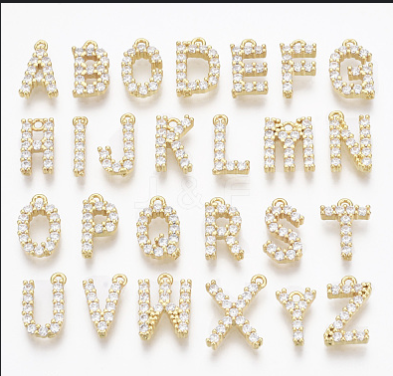 Sparkley Letter A-Z Charm